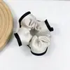 Scrunchie de Cetim Color-Blocking Retrô Estilo Francês, Simples e Versátil, Scrunchie Elegante de Botão de Flor, Acessório de Prendedor de Cabelo de Luxo