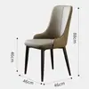 Silla de Comedor de Lujo Ligero Estilo Italiano para el Hogar, Silla Moderna Casual con Respaldo, Silla Gruesa Suave Acolchada para Restaurante de Hotel Comercial, Silla para Hotel Comercial