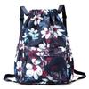 Mochila de Viaje Plegable al por Mayor para Mujer, Bolsa de Compras de Tela Oxford de Gran Capacidad, Mochila Pequeña con Cordón, Doble Uso, Ligera e Impermeable