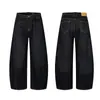 Marca de moda Jiayiku Otoño 2025 Nuevos Pantalones Jeans de Pierna Ancha Sueltos Estilo Retro Americano Scimitar para Hombres y Mujeres