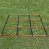 Escada de Agilidade Multifuncional de Grade de Nove Quadrados Treinamento Físico Escada Macia Dobrável Obstáculo de Salto Escada de Corda Escada de Treinamento de Futebol