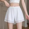 Shorts de seguridad de verano para mujer, Nuevos shorts delgados de seda de hielo para dormir, Encaje suelto con borde enrollado anti-exposición 25