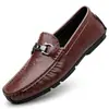 Zapatos de Frijol Estilo Caliente en Vivo para Hombre Piel Genuina Lujo Ligero Casual Zapatos de Cuero Slip-on Zapatos Perezosos para Conducir Hombre Suela Suave Mocasines