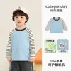 Camiseta de Manga Longa Kaka Panda para Meninos Roupas de Outono para Meninas Camiseta Básica de Outono para Crianças Bebês Top para Bebês Primavera e Outono Tendência