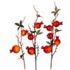 2 flores artificiales de granada arreglo de flor única cubo de la suerte material de flor de fruta cubo para sostener decoraciones caseras DIY paisajismo exterior