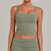 Chaleco de yoga Qiusha de doble capa cosido sin relleno, ropa de fitness de secado rápido, adecuado para correr al aire libre, top deportivo con hermoso diseño en la espalda 6012