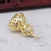 Yiwu fio dourado preservação de cor ouro e prata chapeado DIY soldagem grampo de cabelo pingente de cabaça pequena oca acessórios de grampo de cintura B1181