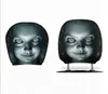 Comercio Exterior Transfronterizo Calavera Negra Impresión de Coche Funda para Reposacabezas Estilo Universal Estilo Elástico Divertida e Interesante Funda Universal para Cabeza