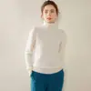 Suéter de Cachemira para Mujer Otoño/Invierno 2026 con Cuello Alto, Diseño Versátil, Tejido de Lana, Suave y Acogedor