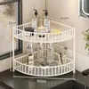 Prateleira de Banheiro Multicamadas de Canto Sem Perfuração Bancada de Vaso Sanitário Mesa de Dormitório Caixa de Armazenamento para Cosméticos