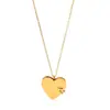 Collar Clásico de Acero de Titanio Libro de Amor para Mujer, Cadena para Clavícula de Corazón de Carta de Amor para Pareja de Venta Caliente Transfronteriza, No se Desvanece