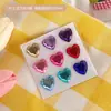 Pegatina de Corazón de Pedrería Tridimensional Pegatina de Cristal Parche Decorativo para Funda de Teléfono Diamante Brillante Láser Creativo Pegatina 3D para Diario