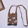 2024 Bolsa de Mão Mini de Tricô Guofeng Panda Bolsa de Celular Fashion Guofeng Bolsa de Ombro Bolsa Casual Versátil