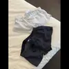 Shorts de dormir simples de lunares retro americanos con cordón para mujer, verano holgados adelgazantes versátiles para casa casual para caminar