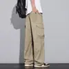 Pantalones Casuales de Alta Gama para Trabajo para Verano, Versátiles Elegantes Modernos Cómodos de Color Sólido de Pierna Recta Moda Americana Pantalones Largos