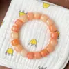 Pulsera de Raíz de Bodhi de Jade Blanco para Mujeres, Pulsera Suave de Semilla de Bodhi Dunhuang, Cuentas Budistas, Cuentas del Rosario, Pulsera para Hombres
