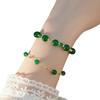 Novo Estilo Chinês Verde Calcedônia Pulseira Hanfu Acessórios Luz Luxo Presente-dando All-match Simples Novo Estilo Nacional Estilo Literário Retro