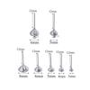 Acero inoxidable pin para oreja Copa punta copa sin colgar aretes pin para oreja DIY Diamante Copa accesorios de joyería soporte para oreja mayoreo