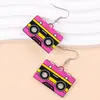 Brincos Acrílicos Fita Novo Vintage Transfronteiriços Coloridos Tendência Exagerados Brincos de Moda Joias de Orelha para Mulheres