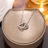 2022 Nuevo Collar de Amor de Acero de Titanio Casual de Moda para Mujer Collar Corto de Cadena para Clavícula Collar de Moda Personalizado de Celebridad de Internet