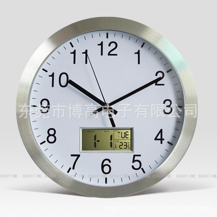 12寸 水印万年历挂钟副本