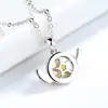 Colar Anime Asas de Anjo Cardcaptor Sakura para Mulheres Prata Esterlina S925 Estilo Japonês e Coreano Sakura Varinha Estelar Zircônia