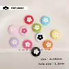 Lindos Accesorios de Florcitas, Cuentas Sueltas, Versátiles Cuentas Redondas Florales, Joyería con Agujero Recto, Dijes para Bolsas de Cuentas Hechos a Mano para DIY