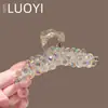Pinza para el Cabello de Cristal de Moda y de Alta Gama, Pinza para el Cabello de Alta Gama para la Parte Posterior de la Cabeza, Pinza de Tiburón de Moda y Versátil
