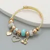 Pulseira Pan's Fashionable de Aço Inoxidável Dourado, Pulseira Ajustável que Não Desbota, Joia de Pulseira Versátil de Alta Qualidade