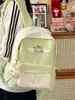 Mochila Fofa Estilo College Nova para Meninas, Bolsa Escolar Versátil e Simples Color-Blocking, Mochila Leve e Versátil para Mulheres