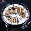 Nuevo Producto Forsining Moda Masculina Casual Simple Correa de Malla Tejida Resistente al Agua Reloj Mecánico Manual Provincia de Guangdong
