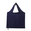 En stock bolsa de compras plegable multicolor 210T, fabricantes bolsa de supermercado de poliéster grueso bolsa publicitaria al por mayor