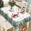 Mantel navideño exclusivo de alta venta transfronteriza, impreso en alta definición, con temática de flor de Nochebuena, para decoración festiva, apto para uso doméstico