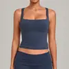 Chaleco de yoga Qiusha de doble capa cosido sin relleno, ropa de fitness de secado rápido, adecuado para correr al aire libre, top deportivo con hermoso diseño en la espalda 6012
