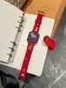 Pônei Bordado de Ano Novo Tira de Couro Lã Adequado para Apple Watch Iwatch 1ª 2ª Geração 11/10 Ultrase