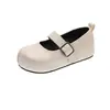 Apertura poco profunda altura interior creciente zapatillas de ballet simples suela blanda punta cuadrada nuevo 2026 Zapatos Mary Jane para mujer lazo fondo plano