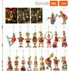 2025 Nuevo Monstruo de Pelo Verde Decoración Navideña Adornos Colgantes Dibujos Animados Colgante para Árbol de Navidad Decoración Interior para Coche Navideño