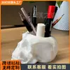 Soporte para Bolígrafos de Calavera Estilo Oscuro Impreso en 3D Organizador de Papelería Soporte Almacenamiento para Brochas de Maquillaje Calavera Humana