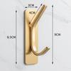 Gancho adhesivo resistente de acero inoxidable 304 transfronterizo, sin perforaciones, sin costuras, para puerta trasera de baño y cocina, gancho de metal
