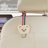 Gancho de Carro Urso de Pelúcia Gancho de Armazenamento Multifuncional para Encosto de Banco de Carro Gancho Traseiro Escondido Interior do Carro