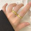 1492 Diseño de Nicho K-Style Ins Lujo Accesible Anillo Abierto con Lazo en Relieve Plata Esterlina S925 Anillo de Moda para Mujer
