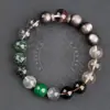 Pulsera Qianjingxi para Hombres y Mujeres, Pulsera Natural de Múltiples Gemas, Pulsera de Balance del Cuenco del Tesoro, Cristal