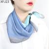 Bufanda Cuadrada Pequeña Estampada Color-Block Nueva Colección Primavera/Verano 2026 Estilo Minimalista Elegante Versátil para Mujer Bufanda de Gasa Calentador de Cuello
