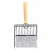 Pá para Areia de Gato com Furos Finos, Pá Grande de Aço Inoxidável para Fezes de Gato, Ferramenta de Limpeza para Areia de Gato Mineral