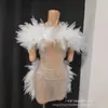 Nuevo Comercio Exterior Amazon Transfronterizo 2026 Falda Corta de Cintura Alta Vestido Sexy de Lentejuelas Vestido sin Hombros