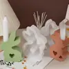 Coelhinho da Páscoa Ornamento Criativo Base para Vela Molde de Silicone Suporte de Vela de Coelho em Forma de Coração DIY Molde de Resina