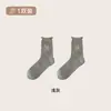 Novas meias femininas de outono e inverno com borda enrolada, padrão de losangos, laço, comprimento até o meio da panturrilha, acessórios vintage, meias de algodão sem costura estilo slouch para mulheres