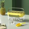 Molde de silicona para cubitos de hielo, refrigerador creativo, gran capacidad, para el hogar, almacenamiento de hielo, molde de hielo congelado rápidamente