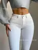 Jeans Rectos Adelgazantes de Cintura Alta Ajustados al Cuerpo para Mujer, Jeans Simples Avanzados, Novedad Primavera 2025