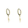 Pendientes de plata de ley S925 con hebilla de relámpago para mujer, nuevos pendientes sencillos de moda 2022, con diseño de viento frío y combinables para estudiantes.
